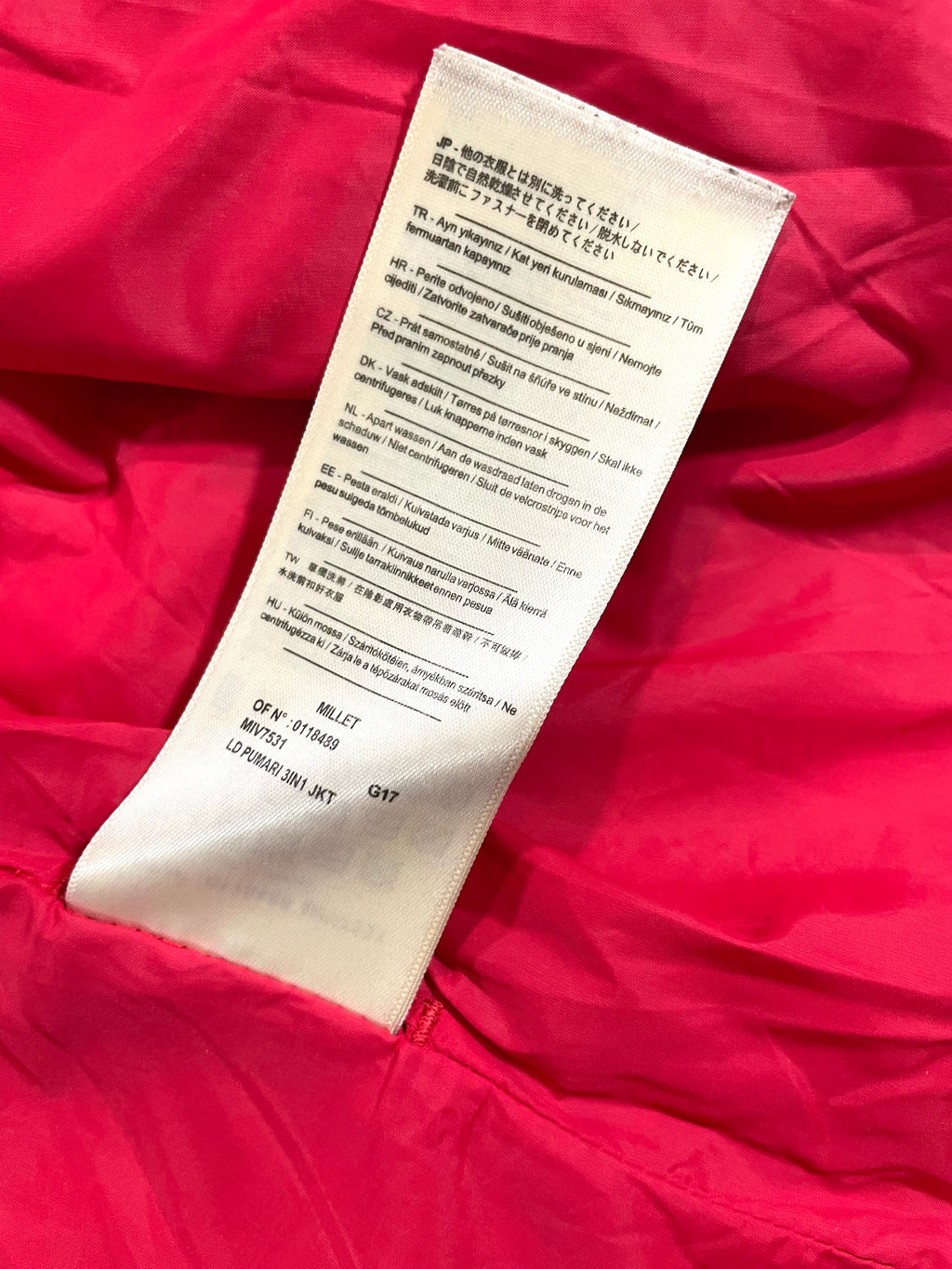 Doudoune Millet plume matelassé
YKK Vislon - Taille Xs