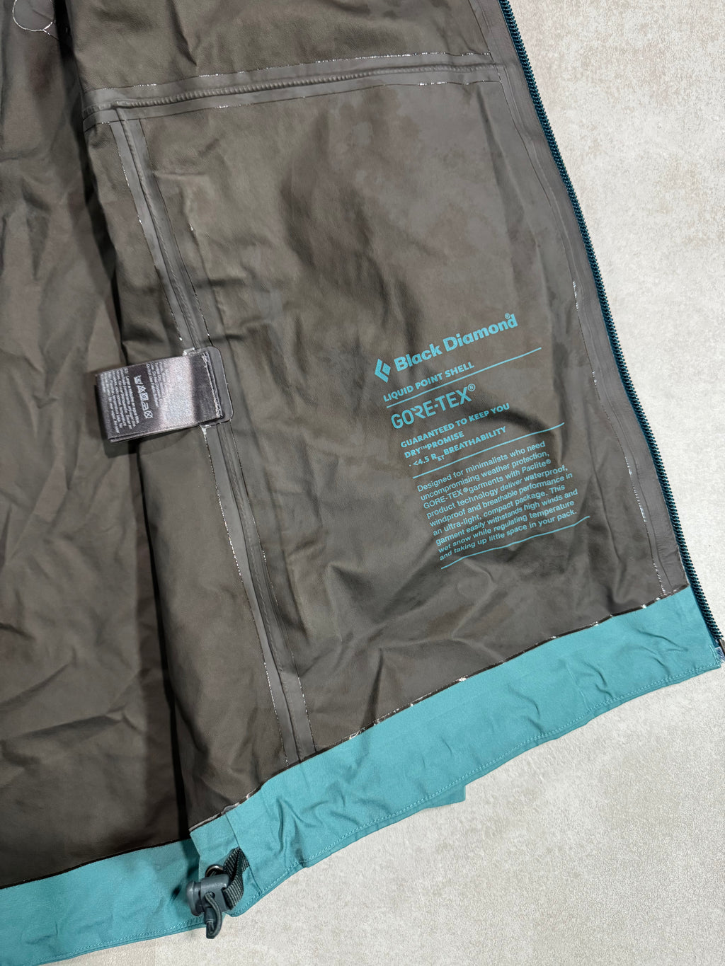 Hardshell BlackDiamond 3L Gore-Tex Liquid Point Shell Ykk Dwr - Taille L