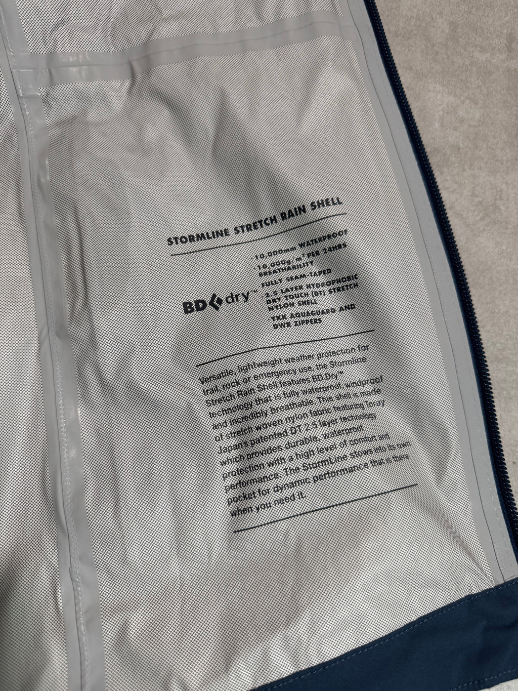 Hardshell 2,5L BlackDiamond Storm Line Stretch Rain Shell BDDry® YKK® DWR® - Alpinisme / Randonnée - Taille Xs