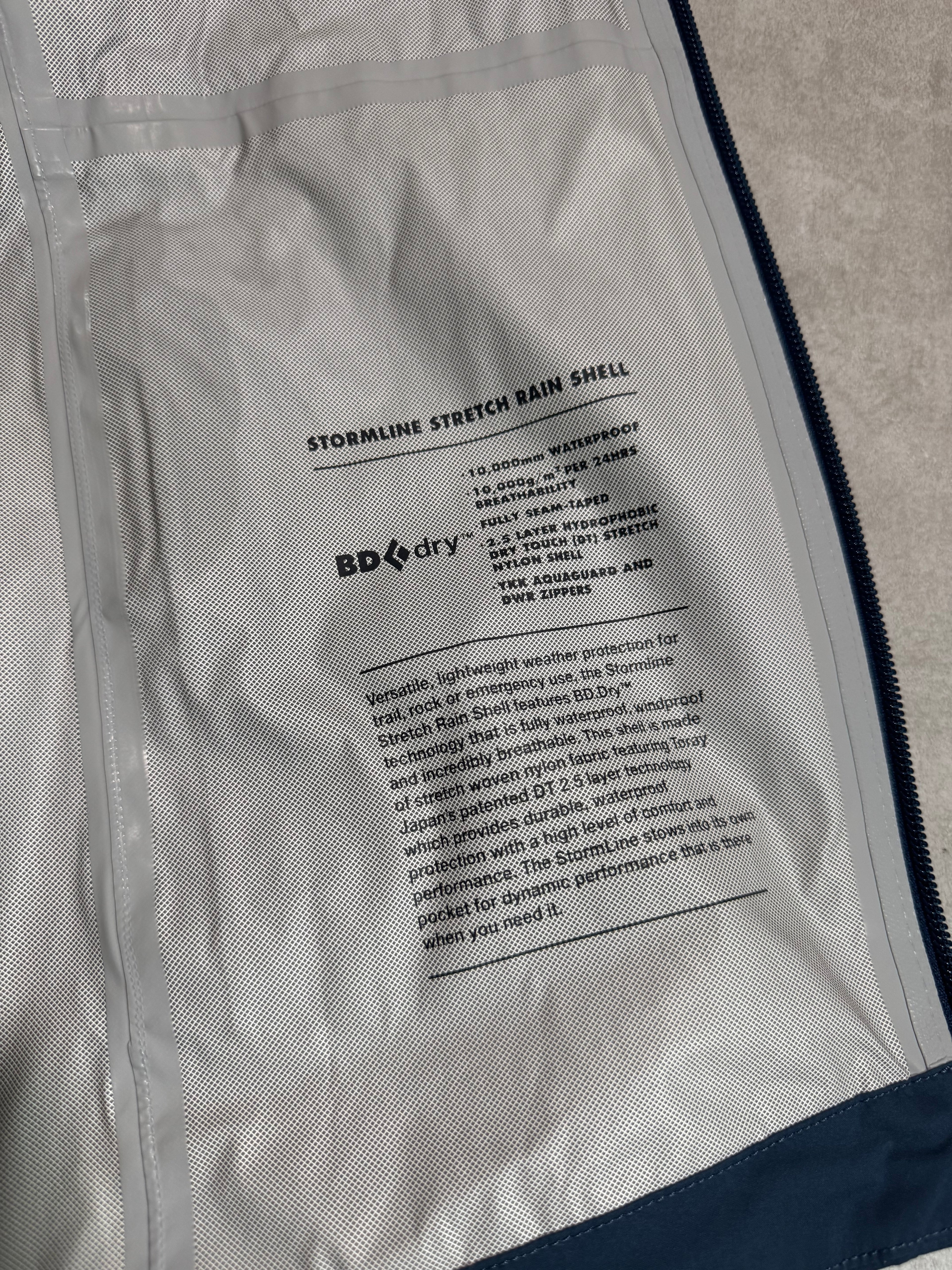 Hardshell 2,5L BlackDiamond Storm Line Stretch Rain Shell BDDry® YKK® DWR® - Alpinisme / Randonnée - Taille Xs