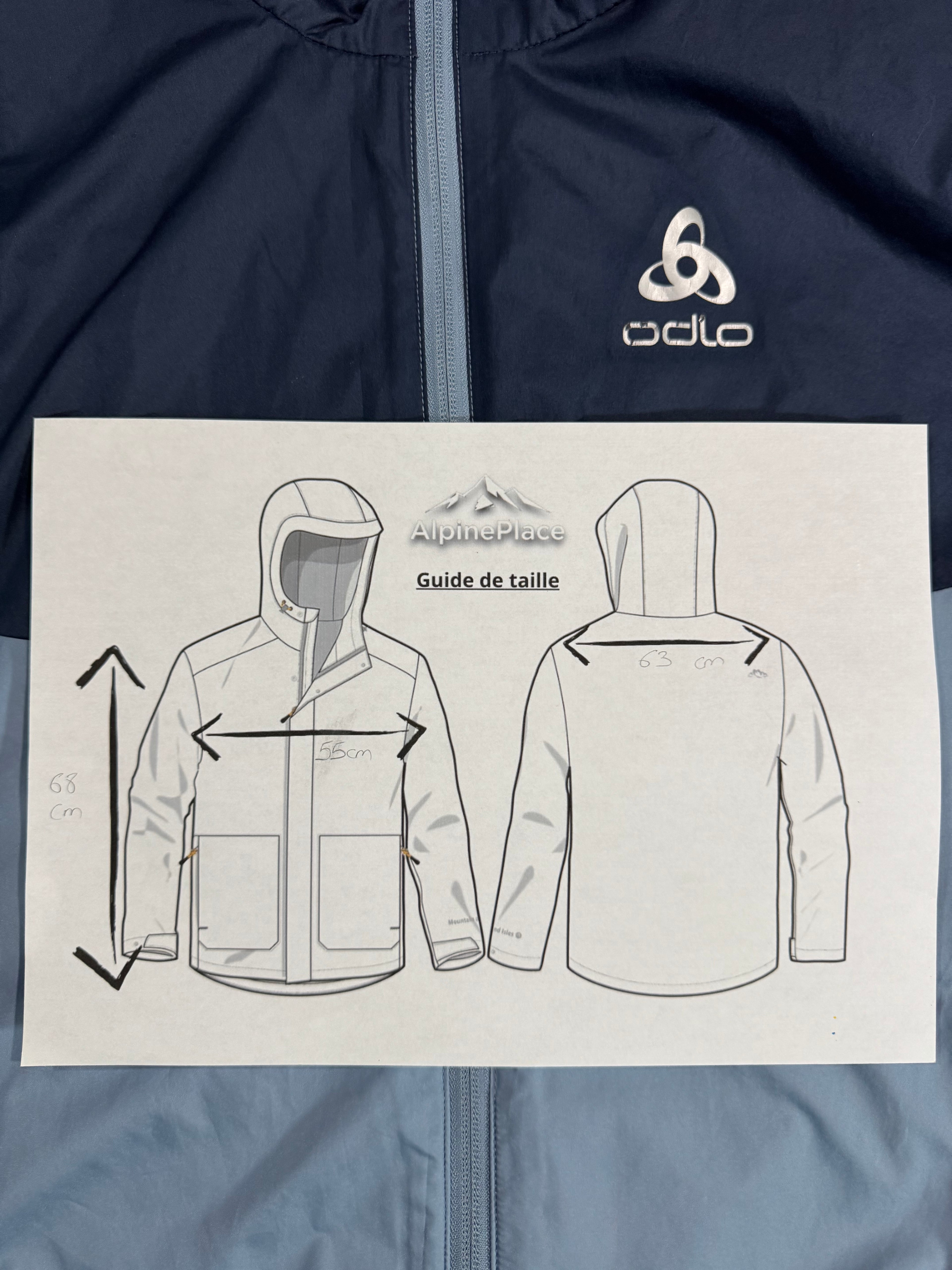 Coupe vent Odlo Ykk® Dwr® - Trail / Randonnée / Running - Taille M